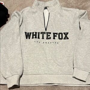 White Fox Gray Quarter-Zip Sweatshirt